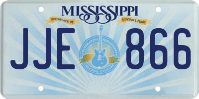 MS license plate JJE866