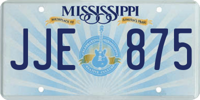 MS license plate JJE875