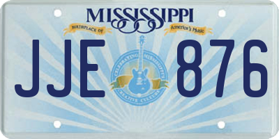 MS license plate JJE876