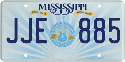 MS license plate JJE885