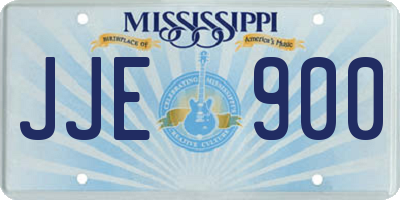 MS license plate JJE900