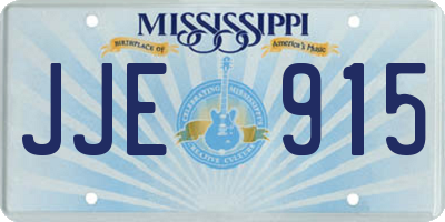 MS license plate JJE915