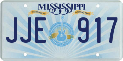 MS license plate JJE917