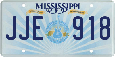 MS license plate JJE918