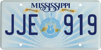 MS license plate JJE919