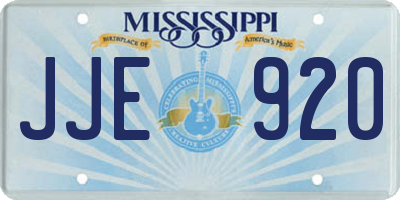 MS license plate JJE920