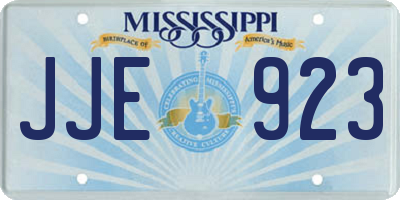 MS license plate JJE923