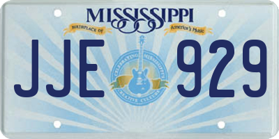 MS license plate JJE929