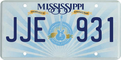 MS license plate JJE931