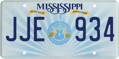 MS license plate JJE934