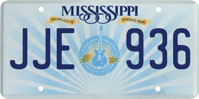 MS license plate JJE936