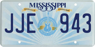 MS license plate JJE943