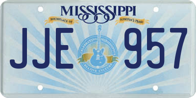 MS license plate JJE957