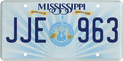 MS license plate JJE963