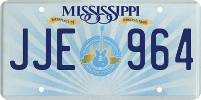 MS license plate JJE964