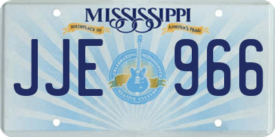 MS license plate JJE966