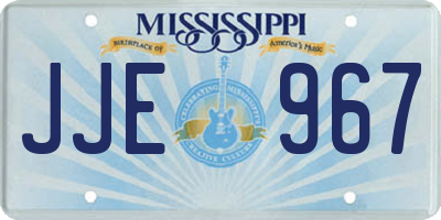 MS license plate JJE967
