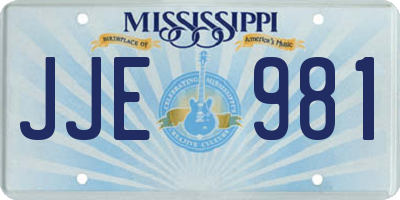 MS license plate JJE981