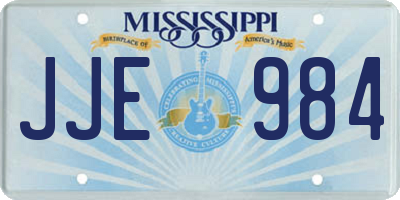 MS license plate JJE984