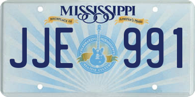 MS license plate JJE991