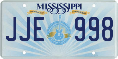 MS license plate JJE998