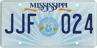 MS license plate JJF024