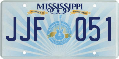 MS license plate JJF051