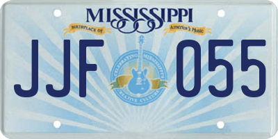 MS license plate JJF055