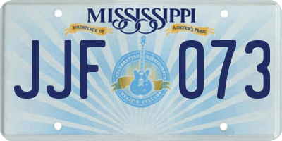 MS license plate JJF073