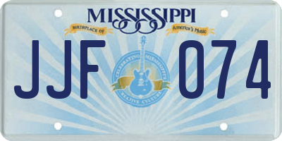 MS license plate JJF074
