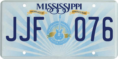 MS license plate JJF076