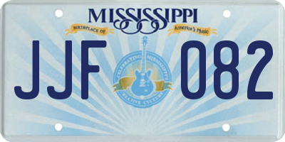 MS license plate JJF082