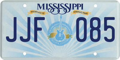MS license plate JJF085