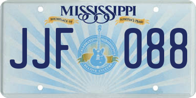 MS license plate JJF088
