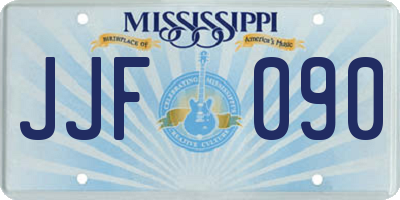 MS license plate JJF090
