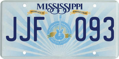 MS license plate JJF093