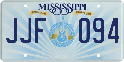 MS license plate JJF094