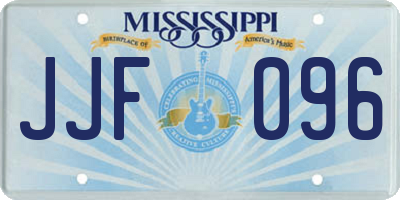 MS license plate JJF096