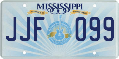 MS license plate JJF099
