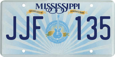 MS license plate JJF135