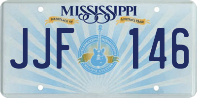 MS license plate JJF146