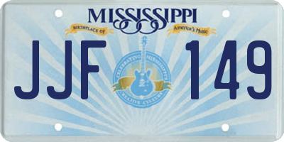 MS license plate JJF149
