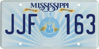 MS license plate JJF163
