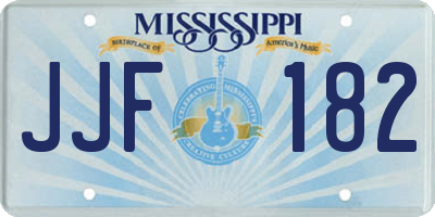 MS license plate JJF182