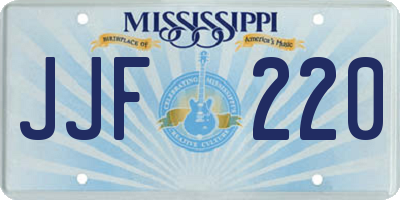 MS license plate JJF220