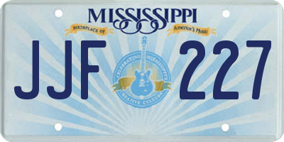 MS license plate JJF227