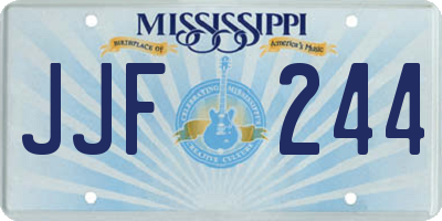 MS license plate JJF244
