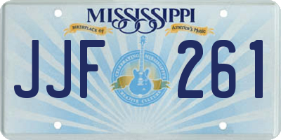 MS license plate JJF261
