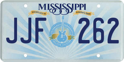 MS license plate JJF262