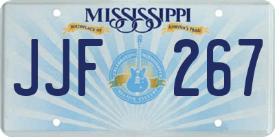 MS license plate JJF267